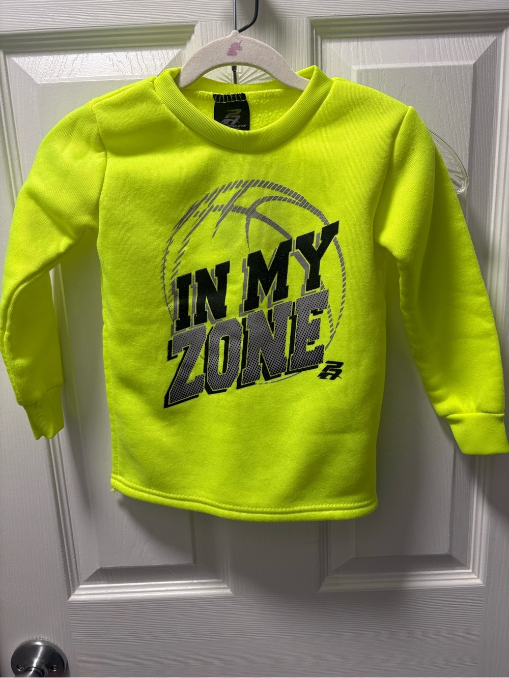 Neon Yellow "In My Zone" Kids Pullover Sweatshirt - Unbranded